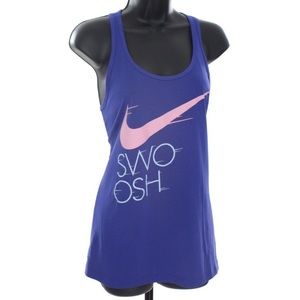 Nike Purple Dri Fit Swoosh Logo Performance Tank Top